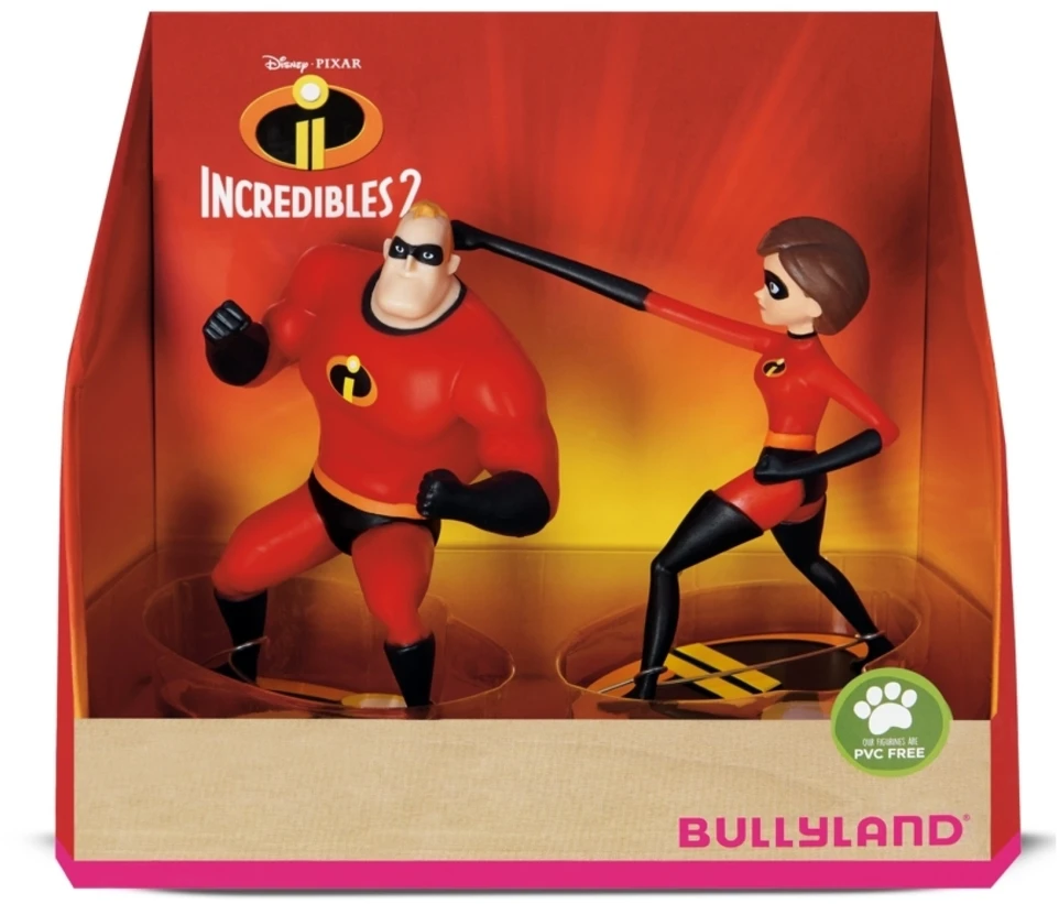 Bullyland 13288 figūrėlių rinkinys Superšeima Mr. Incredible ir Elastigirl 2 vnt.