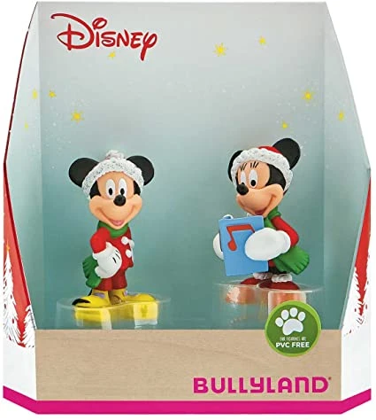 Bullyland 15074 figūrėlių rinkinys Mickey ir Minnie kalėdinė dovana 2 vnt.