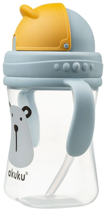 AKUKU gertuvė su šiaudeliu BEAR, su rankenėlėmis, 300 ml, A0203