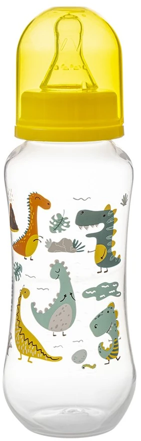 AKUKU 250 ml maitinimo buteliukas su silikoniniu žinduku, А0005, baltas