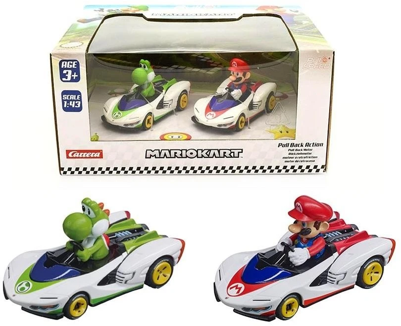 Carrera Žaisliniai automobiliai Mario Kart P-Wing 2 vnt. Pull&Speed