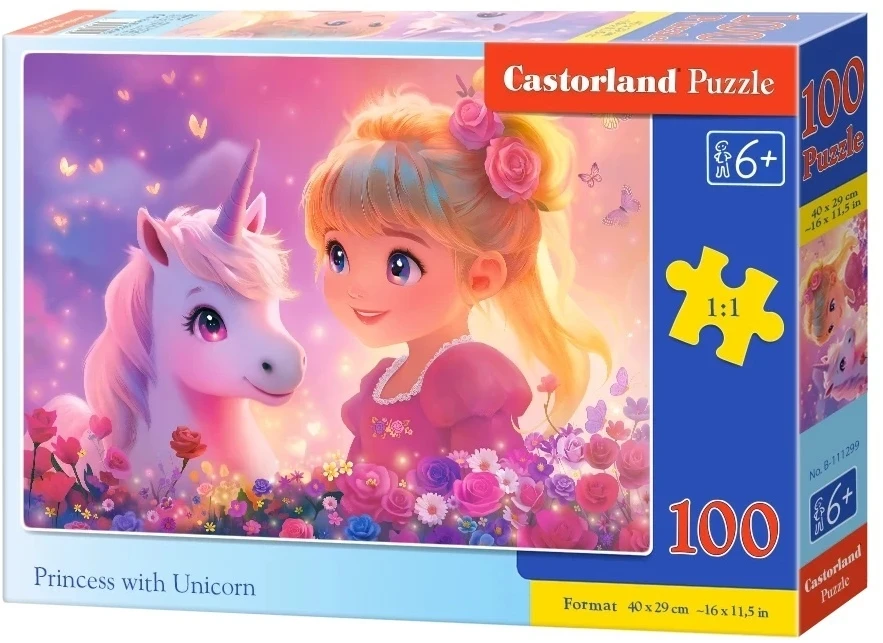 Castorland Dėlionė 100 vnt. - Princesė su vienaragiu