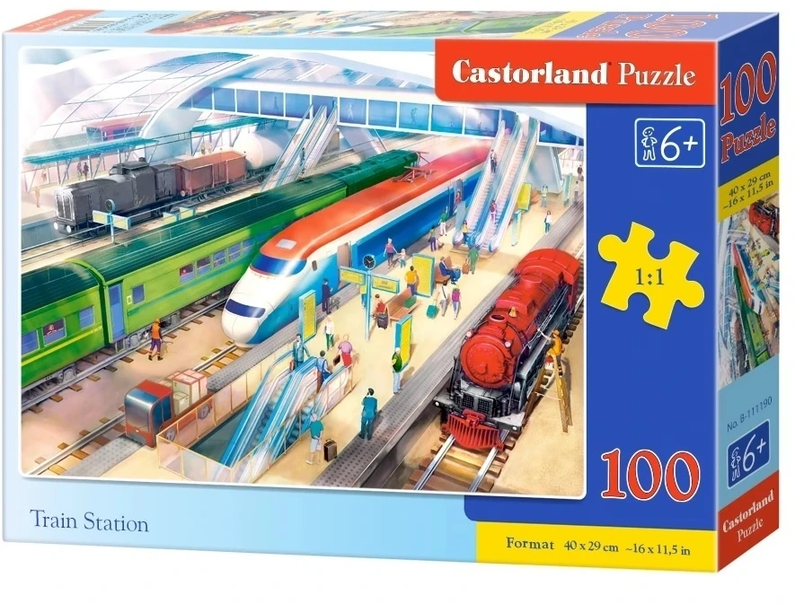 Castorland Dėlionė 100 vnt. - Traukinių stotis