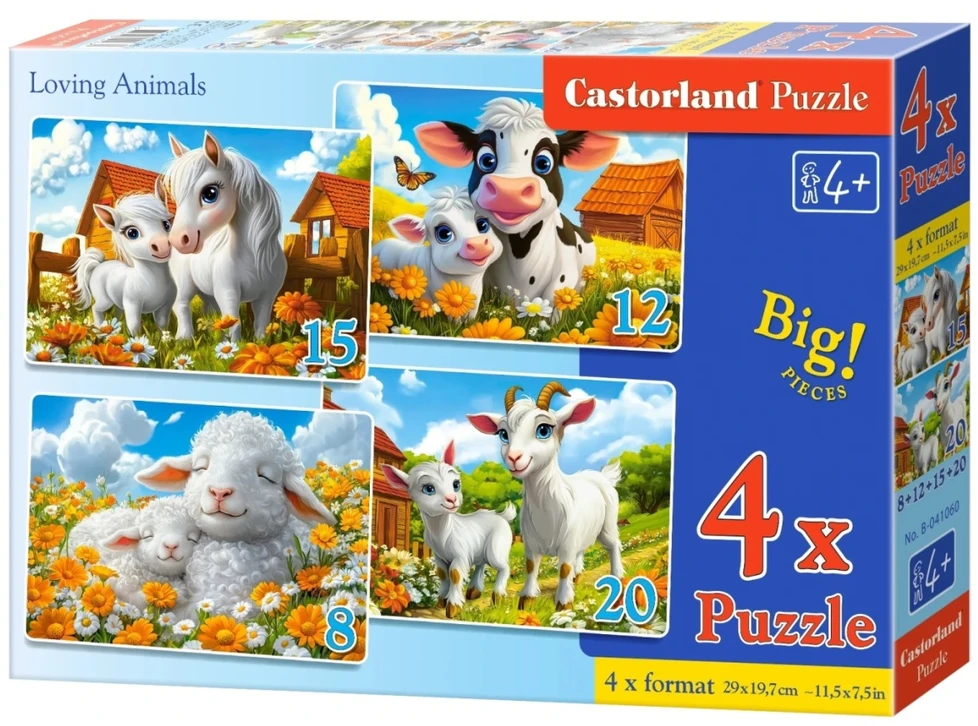 Castorland Dėlionė 55 vnt. - Mylintys gyvūnai