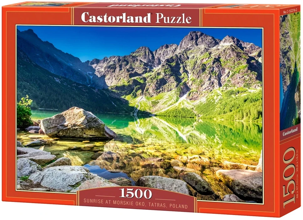 Castorland dėlionė Sunrise at Morskie Oko Tatras Poland 1500 det.