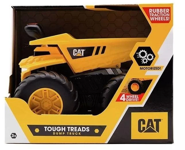 CAT Žaislinis statybinis savivartis su 4x4 varikliu ir šviesa garsais
