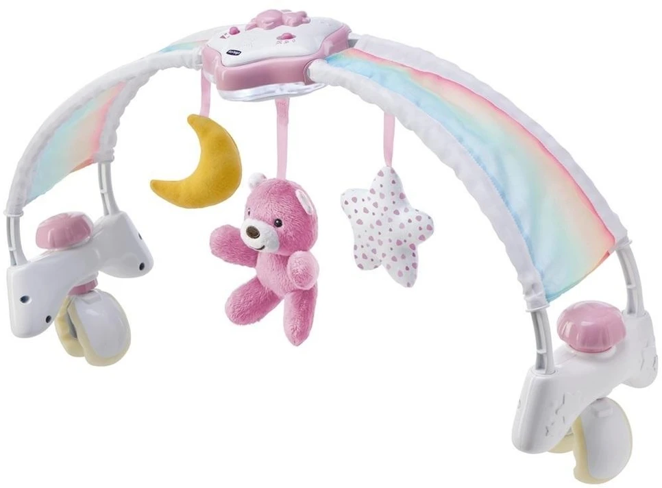 Chicco Lavinimo kilimėlis lovytei rainbow sky rožinis