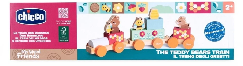 Chicco Medinis edukacinis traukinukas my wood friends 2+