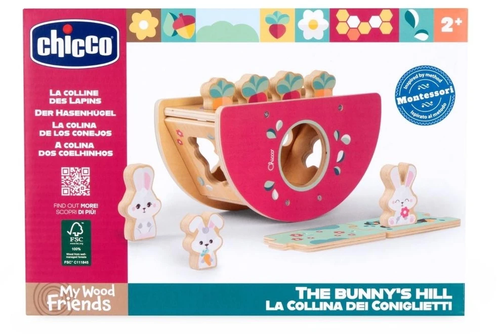 Chicco Medinis edukacinis žaislas kalnelis su kiškučiais 2+