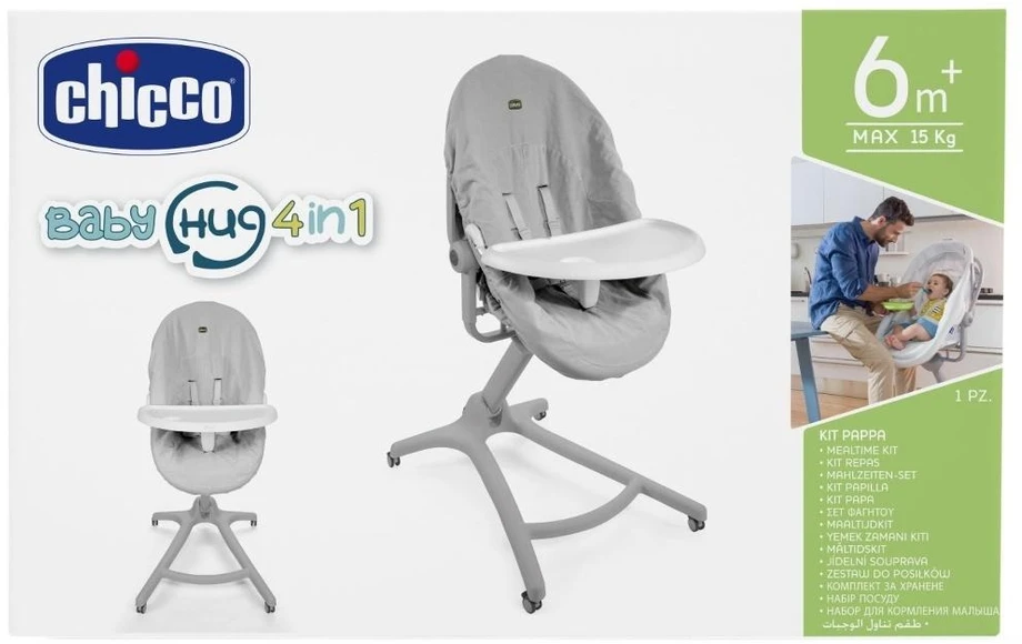 Priedų rinkinys Chicco Baby Hug 4in1, pilkas