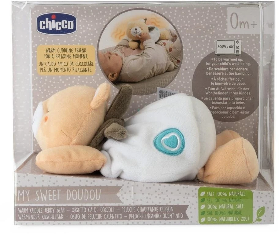 Chicco Meškiukas Warmth karšto vandens buteliukas ir pliušinis žaisliukas