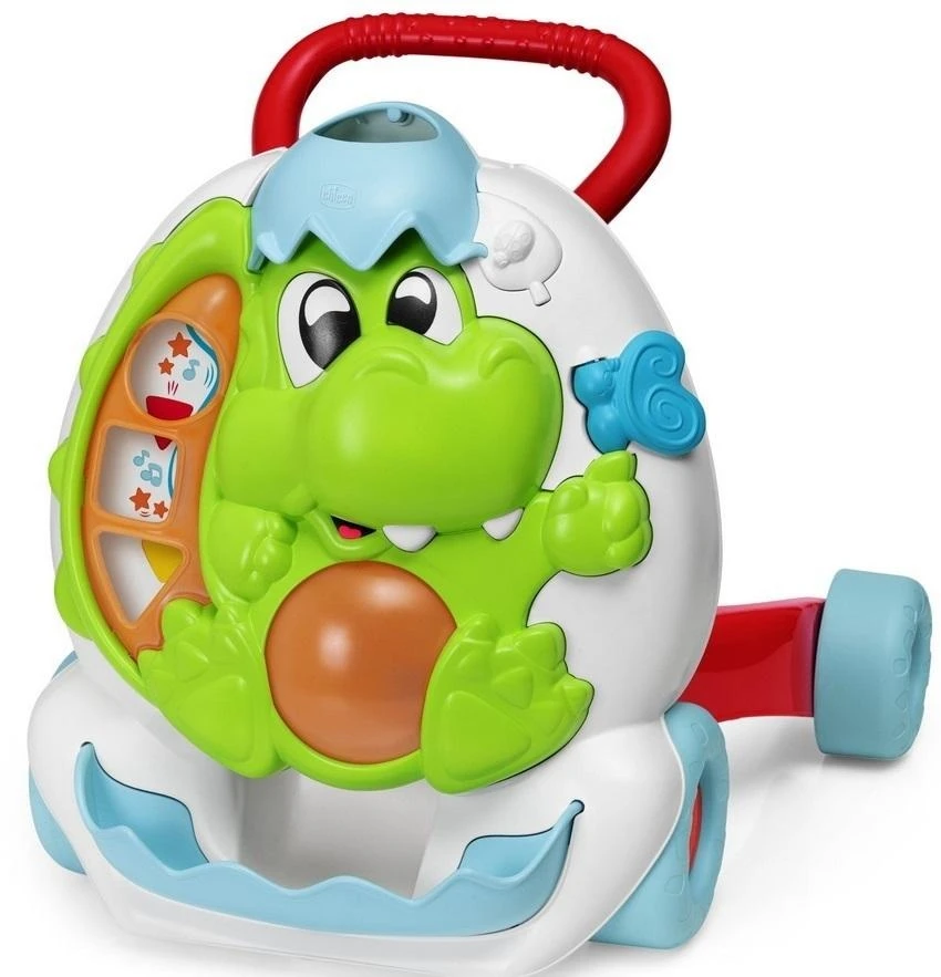 Chicco Vaikštynė-stumdukas su dinozauru 2in1
