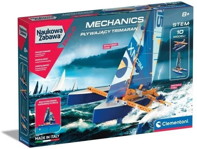 Mechanikos laboratorijos konstravimo rinkinys – plūduriuojantis Trimaranas – Clementoni 50698