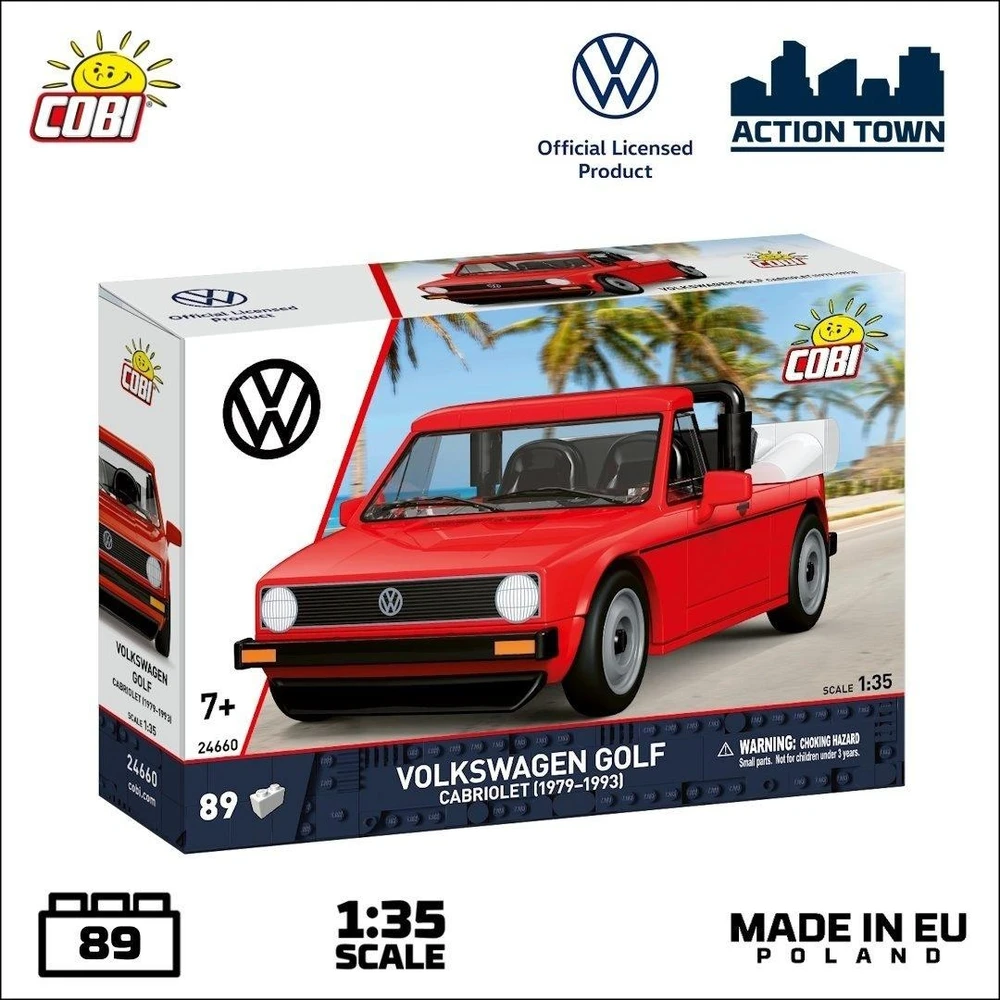 Cobi Kaladėlės Volkswagen Golf I Cabriolet raudonas 1:35