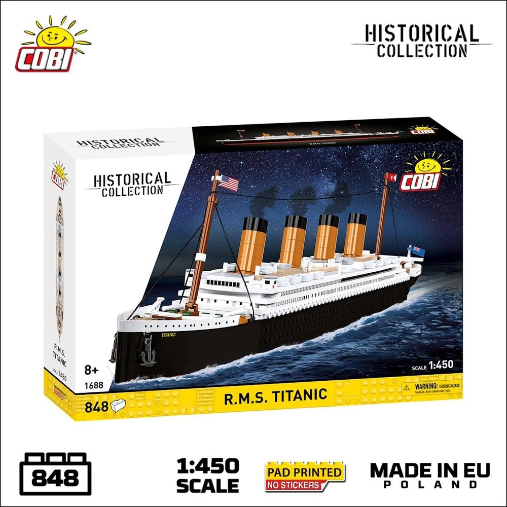 Cobi Klocki RMS Titaniko statybiniai blokeliai, 848 dalys