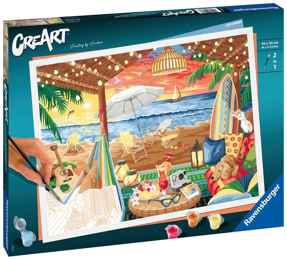 Ravensburger Tapyba pagal skaičius CreArt Cozy Cabana 20276 40x30cm