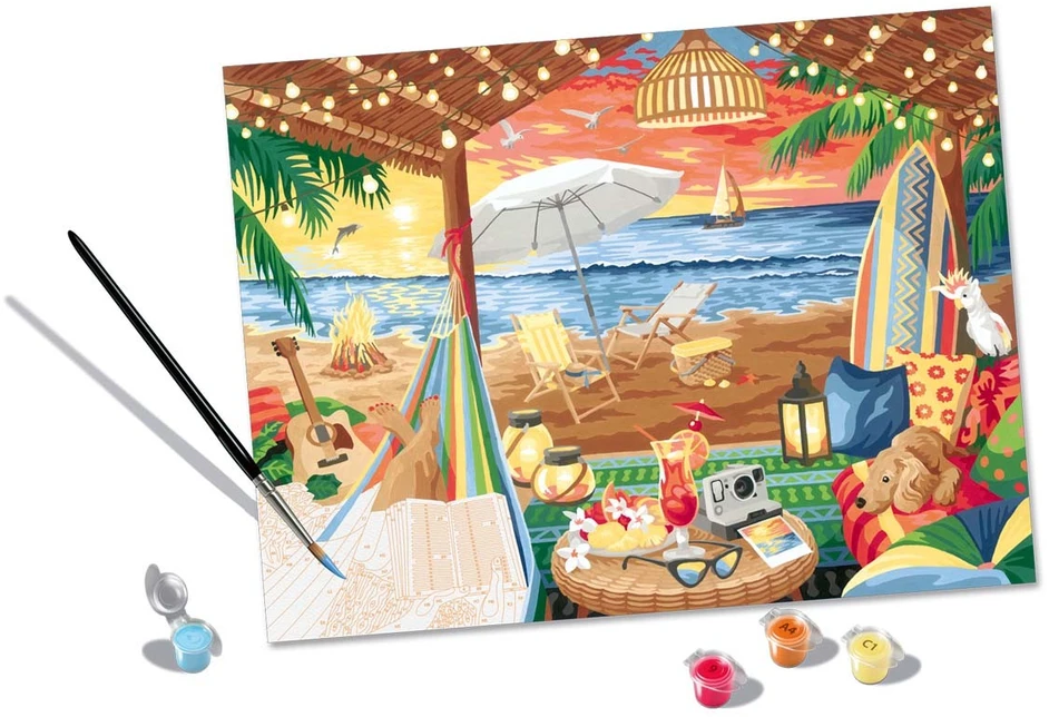 Ravensburger Tapyba pagal skaičius CreArt Cozy Cabana 20276 40x30cm