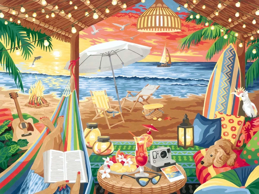 Ravensburger Tapyba pagal skaičius CreArt Cozy Cabana 20276 40x30cm
