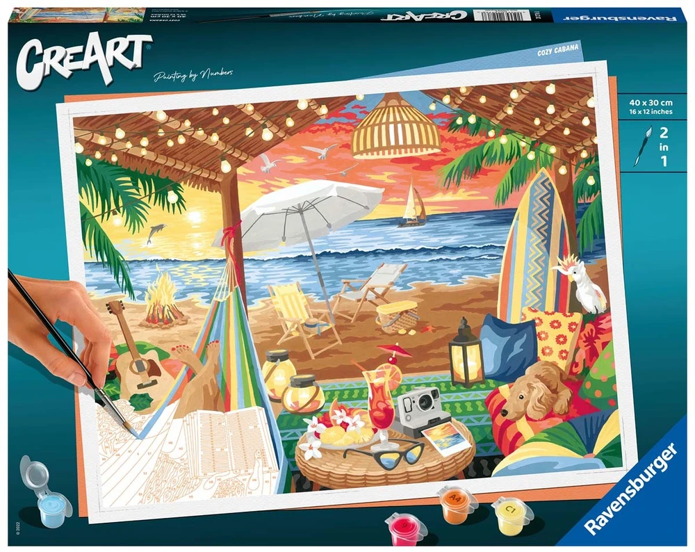 Ravensburger Tapyba pagal skaičius CreArt Cozy Cabana 20276 40x30cm