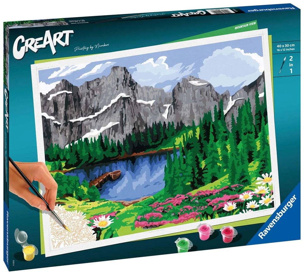 Ravensburger Tapyba pagal skaičius CreArt Mountain View 20155 40x30cm