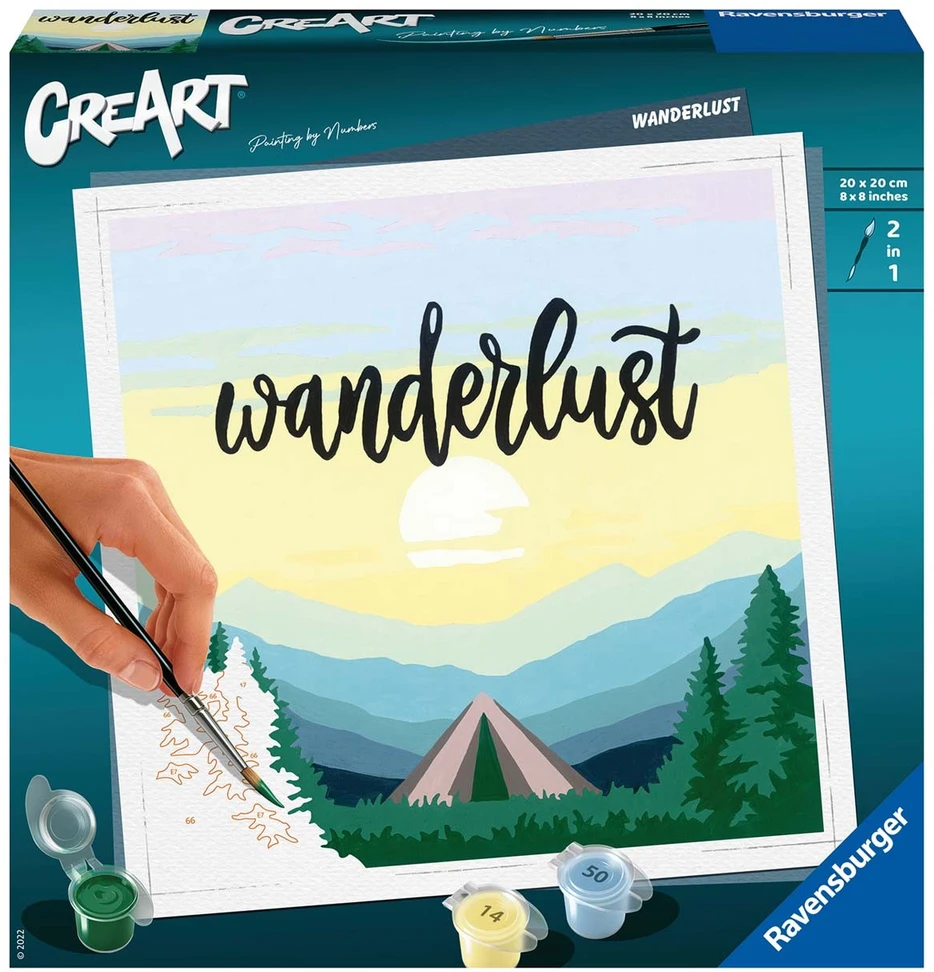 Tapymas pagal skaičius CreArt Wanderlust 20269 Ravensburger