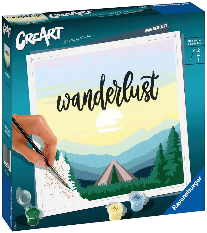 Tapymas pagal skaičius CreArt Wanderlust 20269 Ravensburger