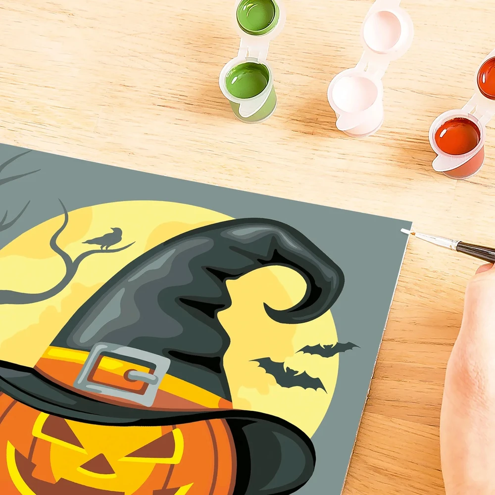 Dėlionė Piešimo pagal skaičius rinkinys CreArt Ravensburger 23712 Happy Halloween