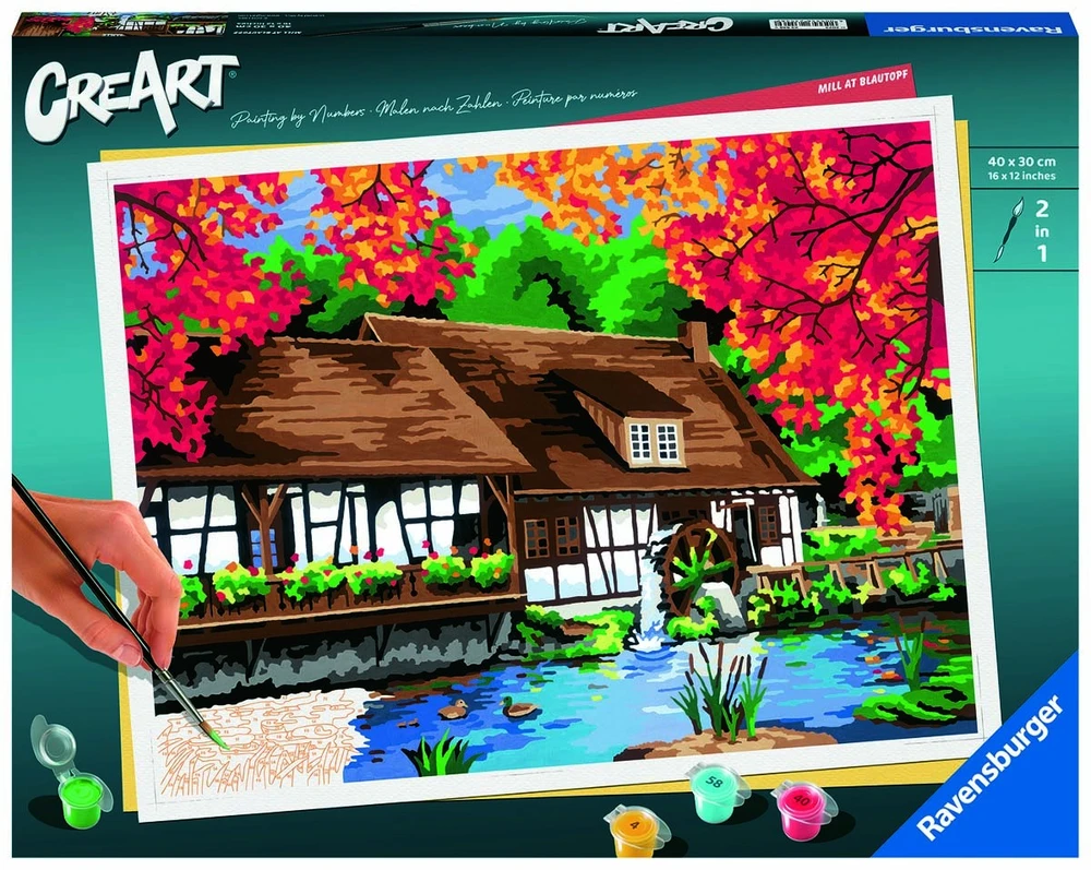 Tapymas pagal skaičius CreArt Mill at Blautopf 23546 Ravensburger