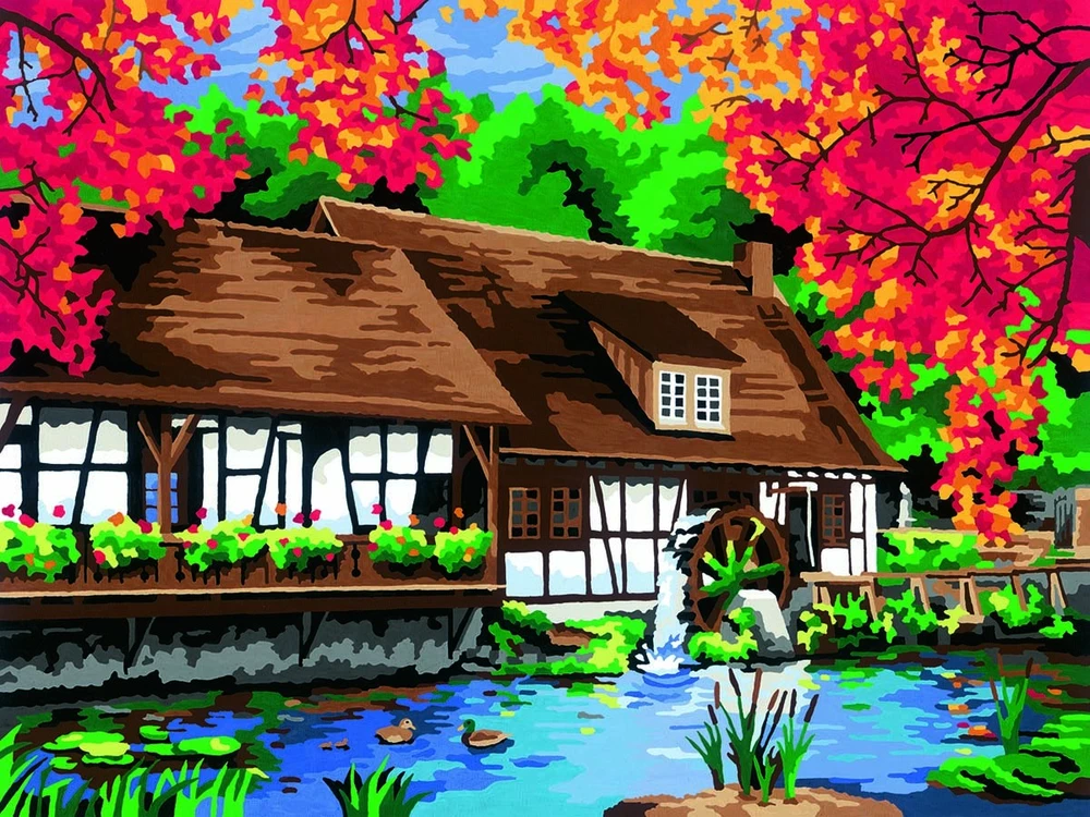 Tapymas pagal skaičius CreArt Mill at Blautopf 23546 Ravensburger