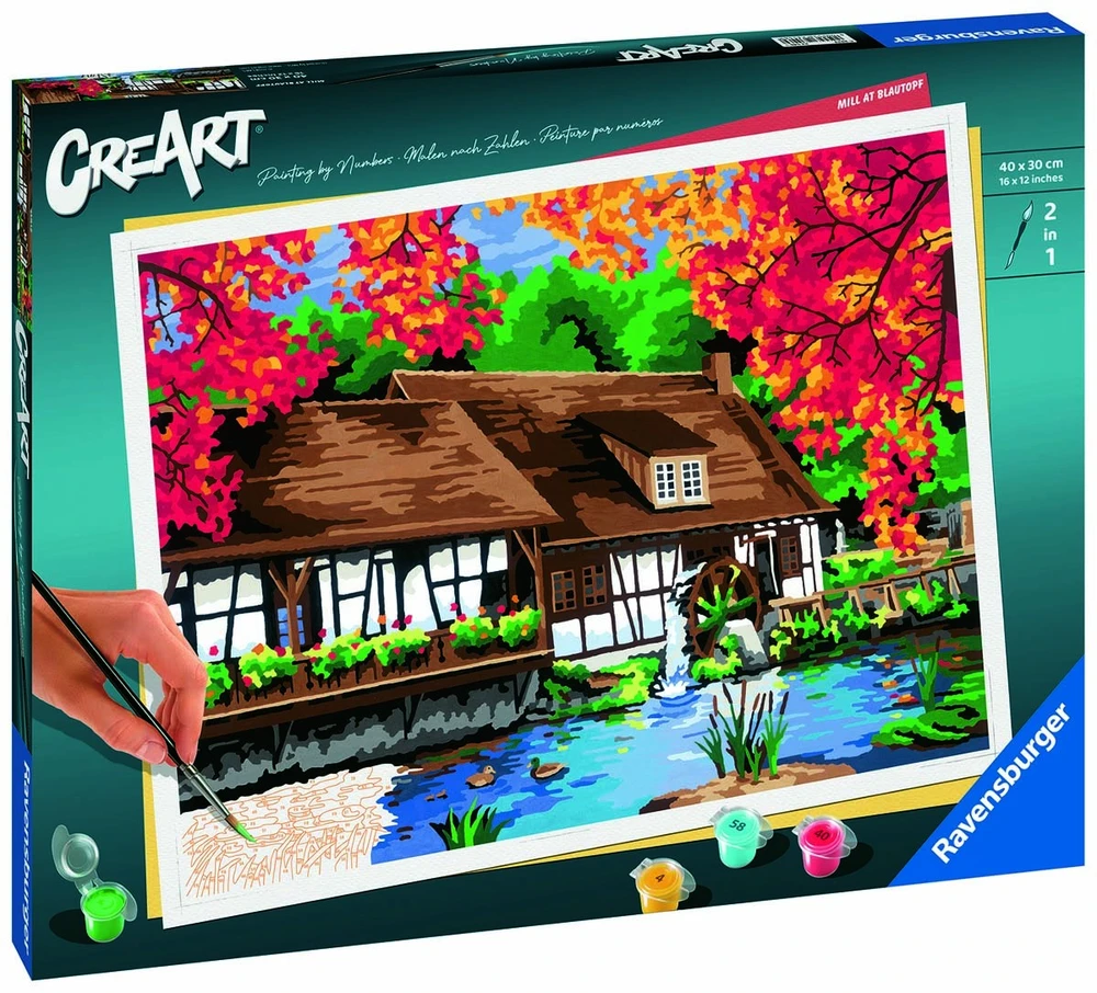 Tapymas pagal skaičius CreArt Mill at Blautopf 23546 Ravensburger