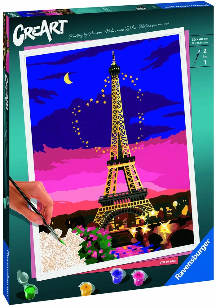 Tapymas pagal skaičius CreArt City of Love 23624 Ravensburger