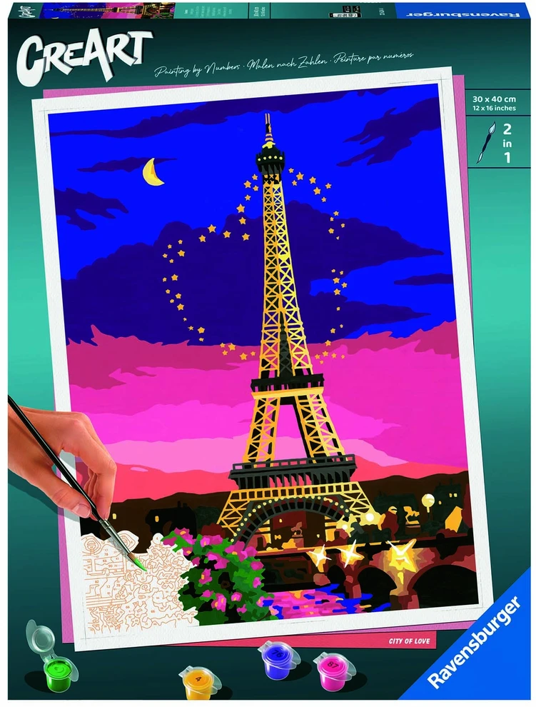 Tapymas pagal skaičius CreArt City of Love 23624 Ravensburger