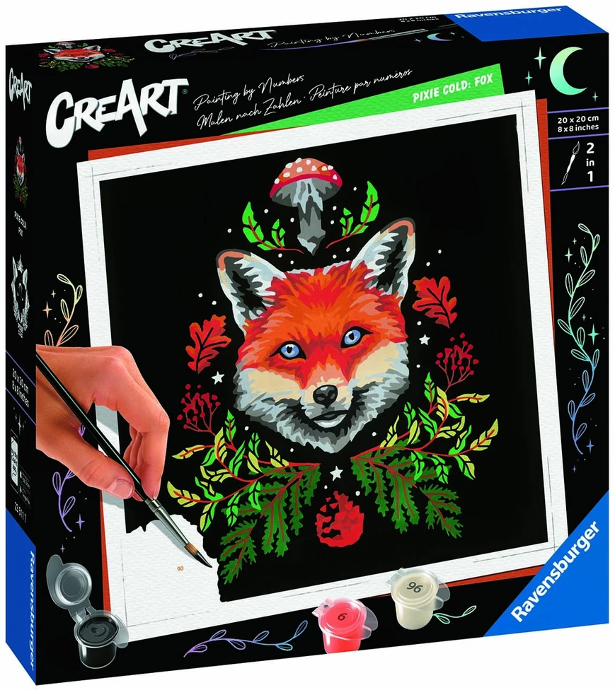 Tapymas pagal skaičius CreArt Pixie Cold Fox 23511 Ravensburger