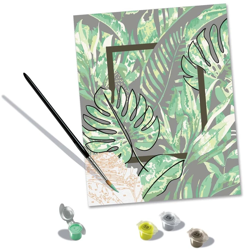 Tapymas pagal skaičius CreArt Calming Leaves 20272 Ravensburger 30x24cm