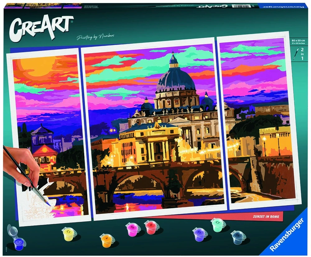 Tapyba pagal skaičius CreArt Sunset in Rome 20238