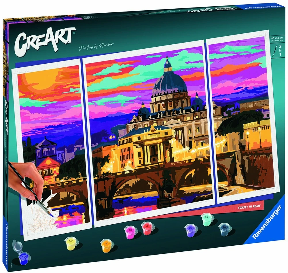 Tapyba pagal skaičius CreArt Sunset in Rome 20238