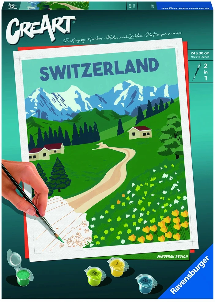 Tapymas pagal skaičius CreArt Jungfrau Region 23536 Ravensburger