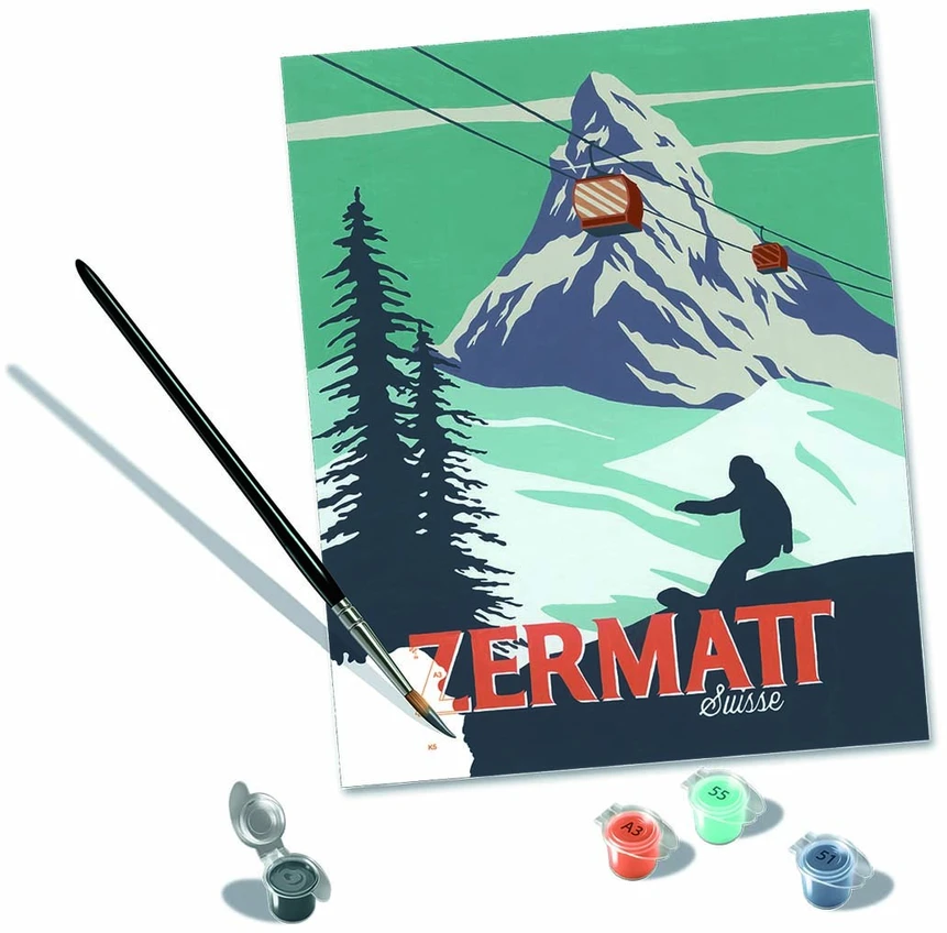 Tapymas pagal skaičius CreArt Zermatt 23500 Ravensburger