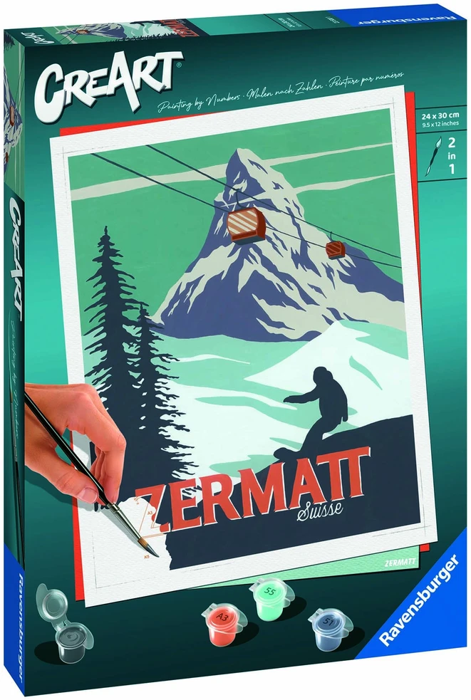 Tapymas pagal skaičius CreArt Zermatt 23500 Ravensburger