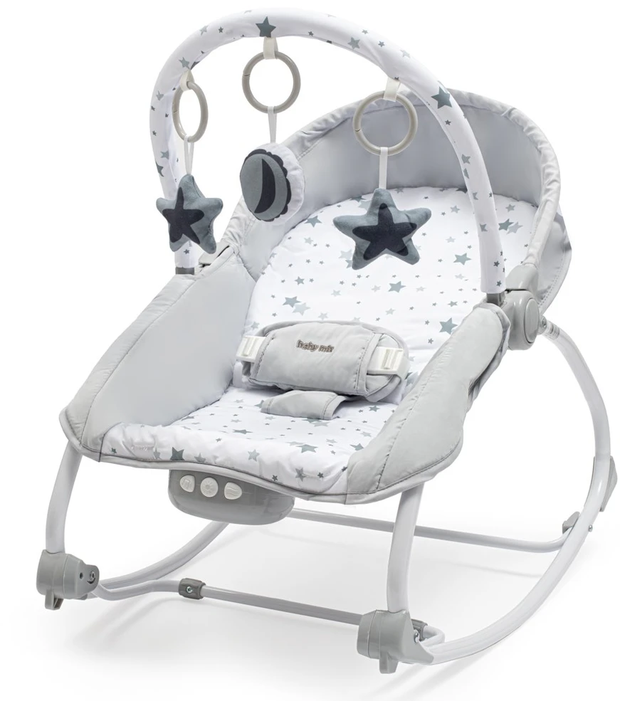 Daugiafunkcinė supama kėdutė kūdikiui Baby Mix žvaigždutės žalia