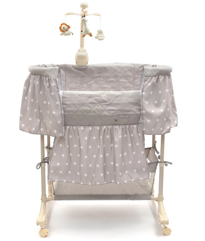 Daugiafunkcis lopšys-kūdikio lovelė New Baby Stars pilka