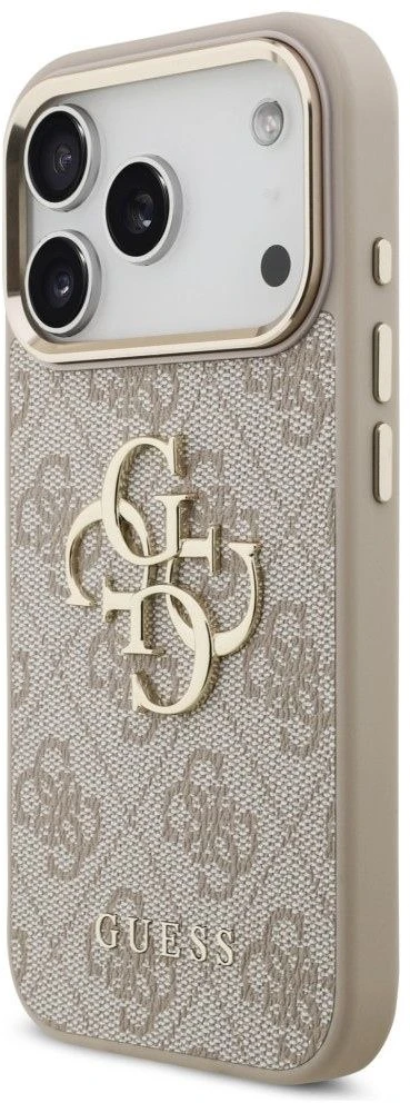 Dėklas Guess 4G Big 4G Classic Logo skirtas iPhone 18 / iPhone 17 Pro rožinio aukso spalvos