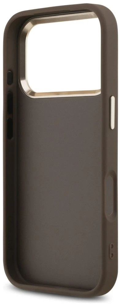 Dėklas Guess 4G Big 4G Classic Logo skirtas iPhone 18 Pro / iPhone 17 Pro rudas auksinis