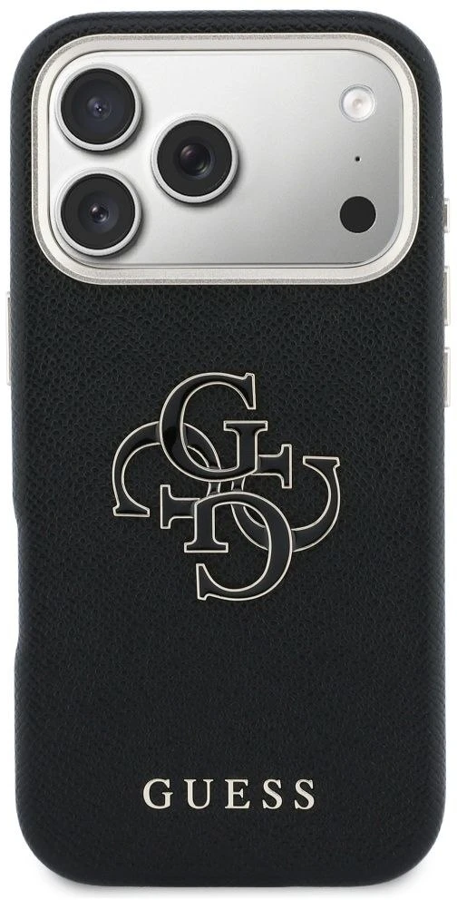 Dėklas GUESS case for IPHONE 17 Pro GUHCP17L5PS4RGGK (PU FW Resin Logo) juodas
