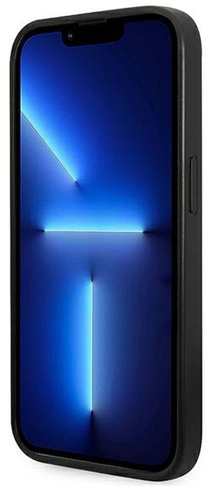Guess GUHCP14LHGGSHK iPhone 14 Pro 6,1″ juodos spalvos kietas dėklas Glitter Script