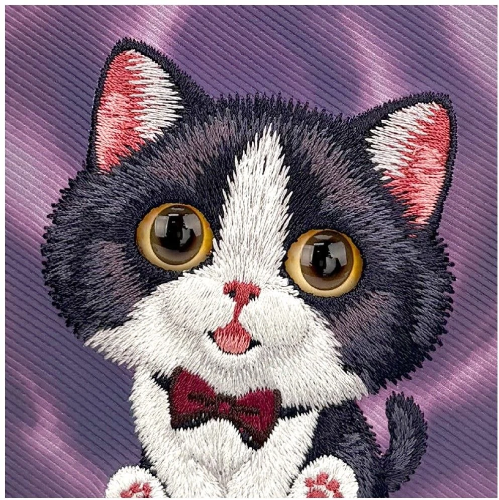 NIMMY dėklas BIG EYED CREAM CAT, skirtas IPHONE 18 Pro/17 Pro, purpurinis