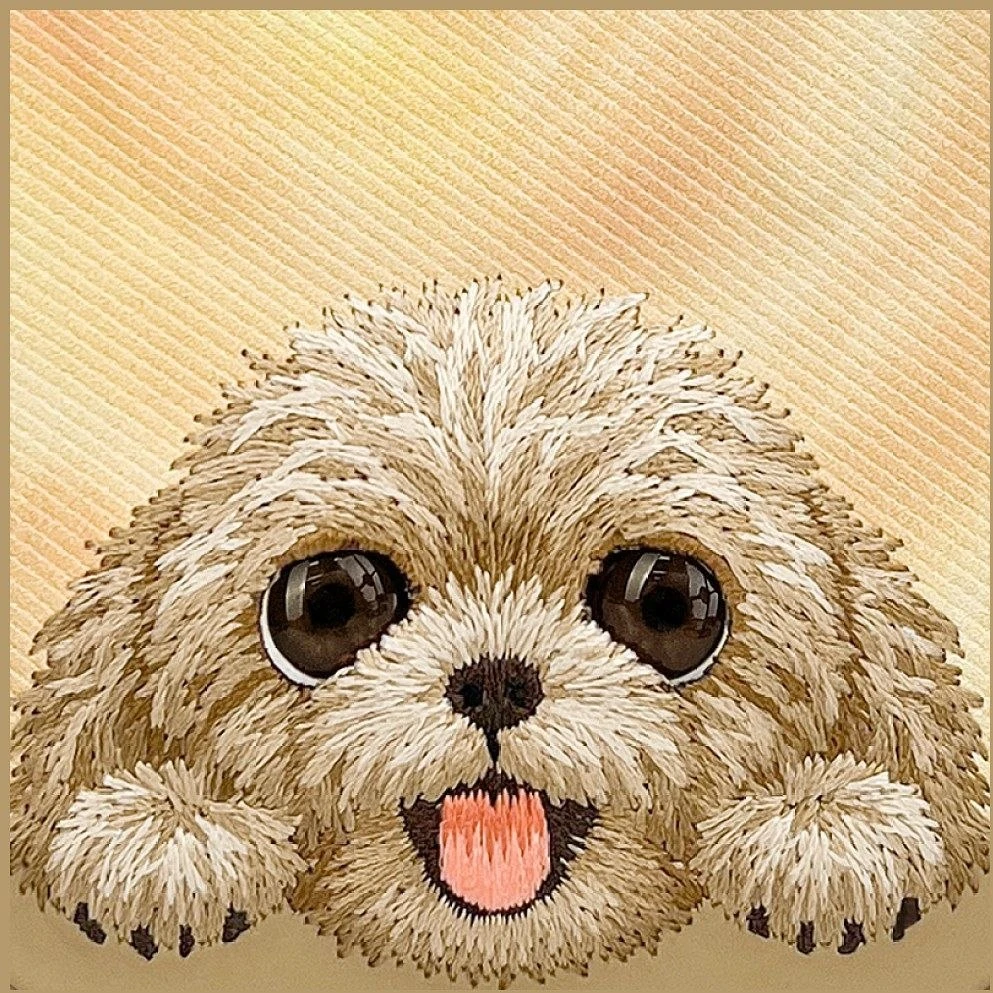 NIMMY dėklas BIG EYED LYING TEDDY POODLE, suderinamas su MagSafe, skirtas IPHONE 18 Pro/17 Pro, ruda