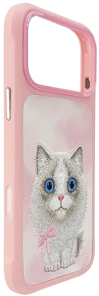 NIMMY dėklas BIG EYED RAGDOLL skirtas IPHONE 18 Pro/17 Pro rožinis