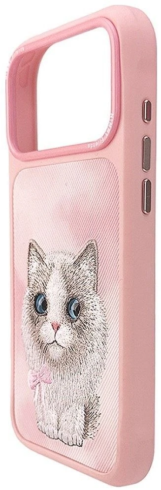 NIMMY dėklas BIG EYED RAGDOLL, skirtas IPHONE 18 Pro Max/17 Pro Max, rausvas