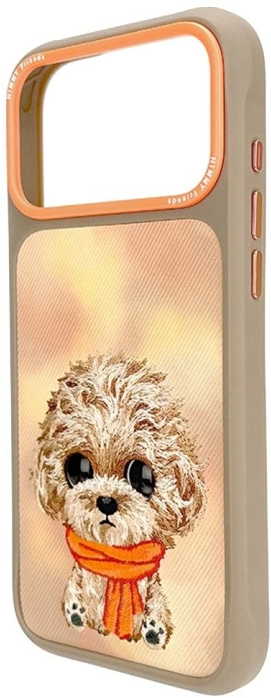NIMMY dėklas BIG EYED TEDDY POODLE, skirtas IPHONE 18 Pro Max/17 Pro Max, ruda